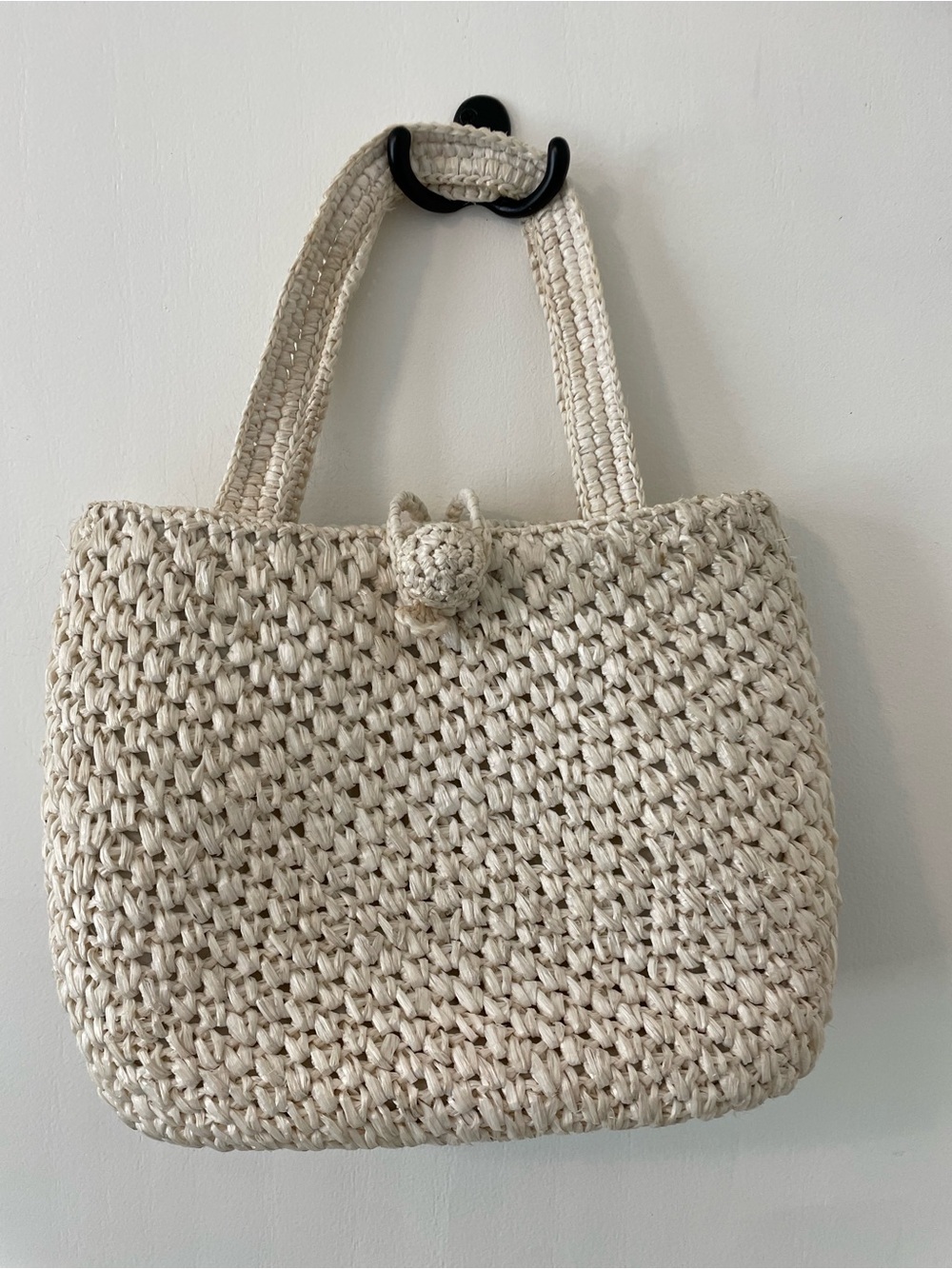 Vintage Made in Japan Dachmund Woven Tote Bag Leather Appliqué Novelty Dog Purse - Picture 5 of 15